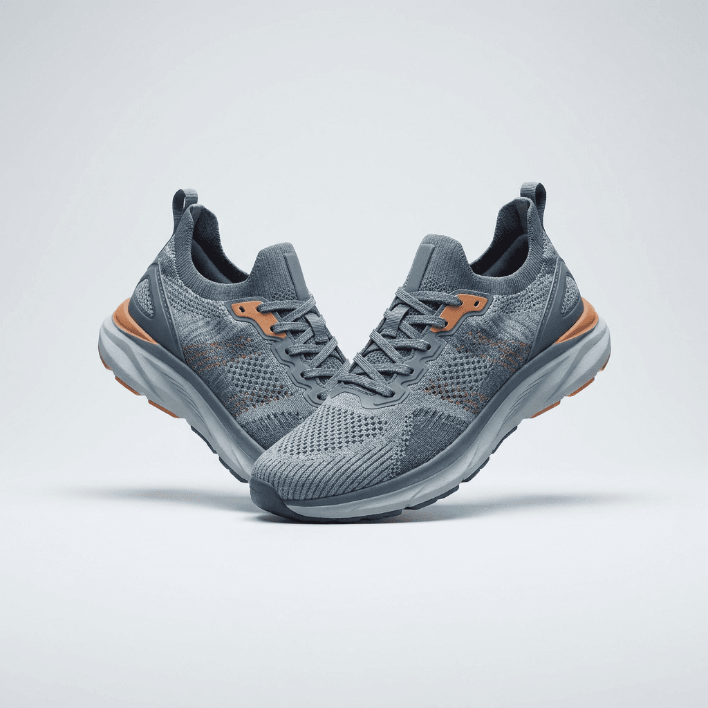 Men's Running Shoes - Breathable Mesh, Cushioned Sole